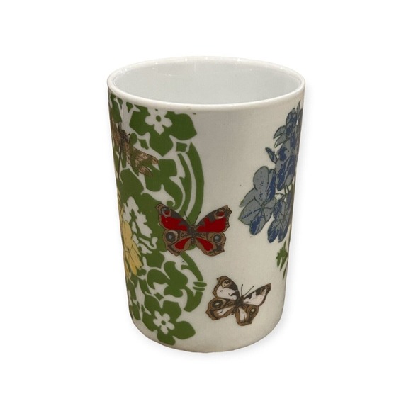World Market Ceramic Butterfly, Dragonfly, Floral 12oz. Coffee/Tea Mug - Picture 2 of 7